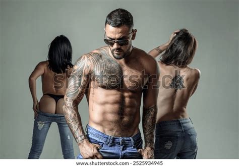 sexy threesome man  beauty sensual stock photo  shutterstock