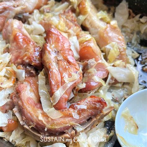oven roasted pigtails  sauerkraut sustain  cooking habit