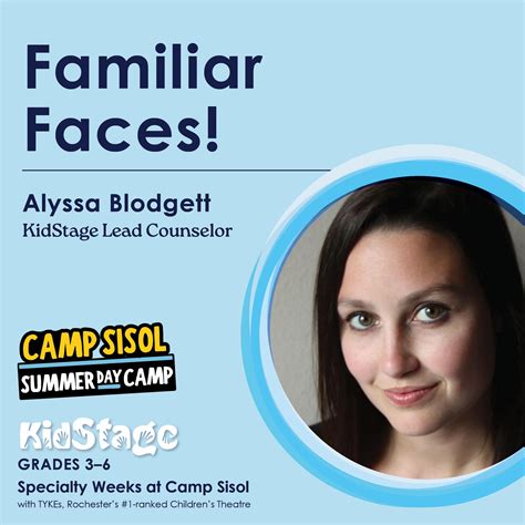 Camp - 🎭 Alyssa Blodgett returns to lead KidStage again this summer