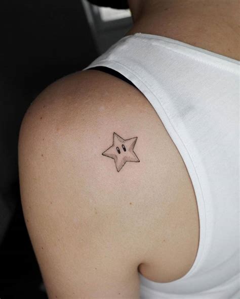 Super Star tattoo on the shoulder