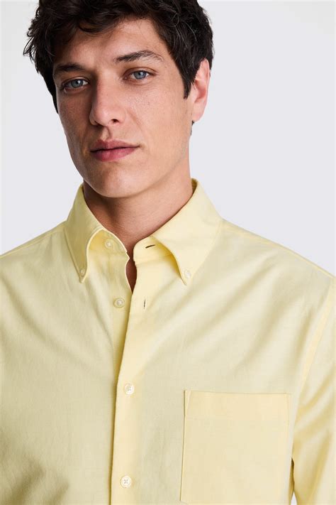 Yellow Washed Oxford Shirt | Buy Online at Moss