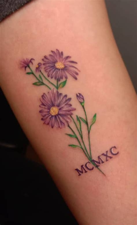 50 Meaningful Aster Tattoos, Designs & Ideas - Tattoo Me Now