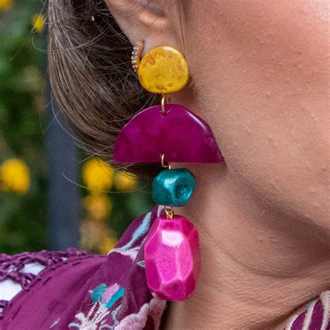 Pendiente piedra nacar - Ana Campos Collection