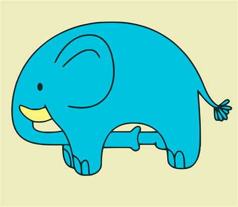 Elephant Sucking its Dick with its Trunk (Attempted Vectorization based