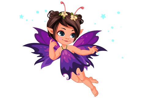 Beautiful little flower fairy flying 534481 Vector Art at Vecteezy