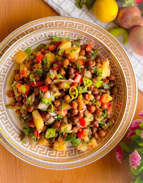 black chickpea chaat healthier steps