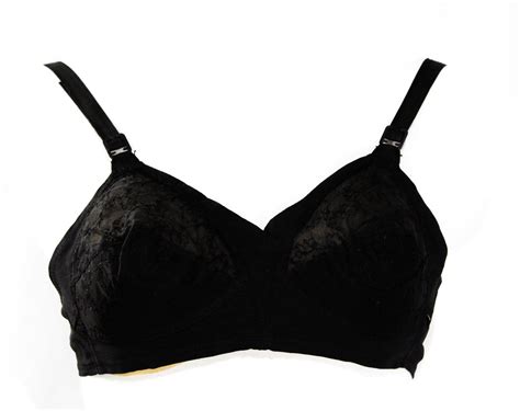 32A Black Bra - ca. 1963 Perky Black Brassiere with Half Sheer Cups