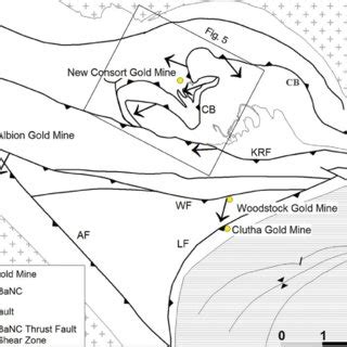 Map of the triple junction showing a network of major D 3NC shear ...