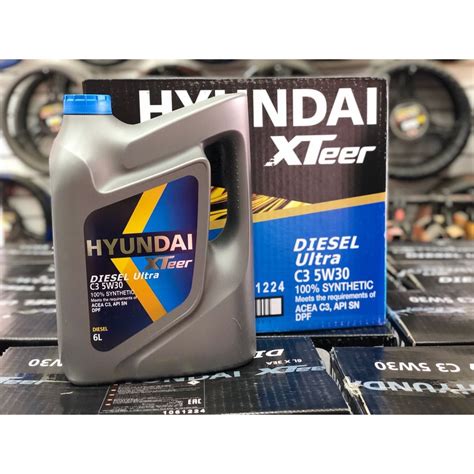 Hyundai XTeer Diesel Ultra C3 5W-30 (6Liters) | Shopee Philippines