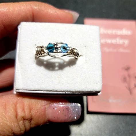2 Stone Mother's Birthstone Ring: Personalized Sterling Silver Mom's ...