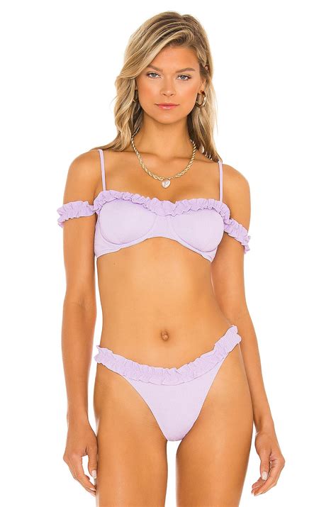 Vix Swimwear Belle Bikini Top in Lilac Firenze | REVOLVE