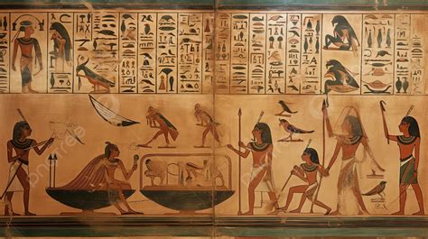 Egyptian Wall Art On A Wall Background, Hieroglyphs Pictures Background ...