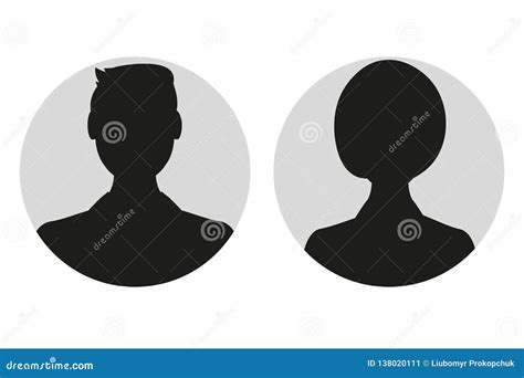 Silhouette Of Male Head, Man Face In Profile, Side View Vector ...