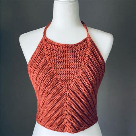 crochet halter top patterns easy pattern blitsy