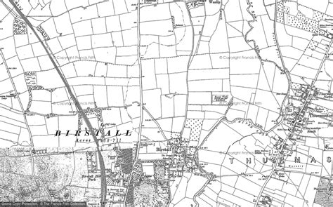historic ordnance survey map  birstall