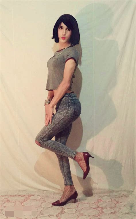 Pin on Crossdressers in jeans