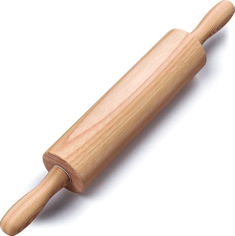 HelferX Wooden Rolling Pin - 17.6" Long Dough Roller for All Baking ...