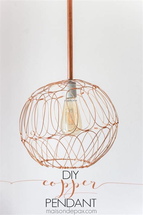 DIY Copper Pendant from Copper Pipe and Basket - Maison de Pax