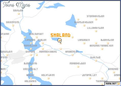 Smaland Sweden Map - ToursMaps.com