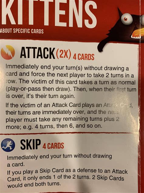 attack card clarification rexplodingkittens