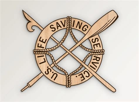 Coast Guard Life Saving Service LSS Pin SVG Vector Files | Vector911