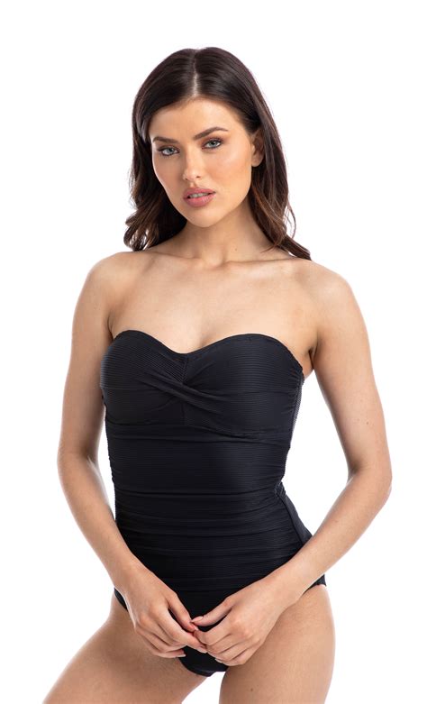 Black Bandeau One Piece Swimsuit – Togs Swimwear