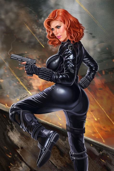 black widow - by Rzhavskii by leatherslut1 on DeviantArt