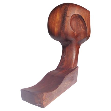 American Studio Craft Movement Modernist Abstract Wood Sculpture, 1970