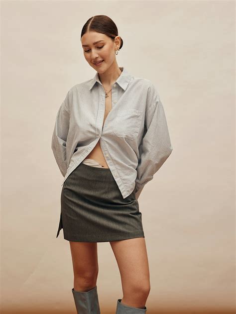 Must Have Mini Skirt Grey - Djerf Avenue | Djerf Avenue