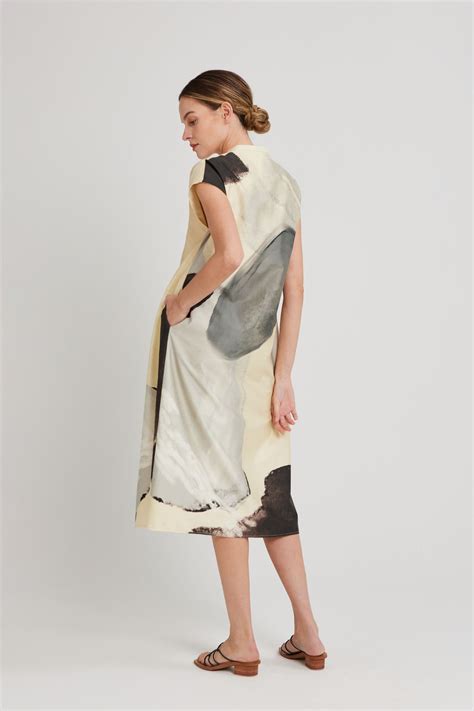 River Mandarin Collar Shirt Dress - Our Second Nature