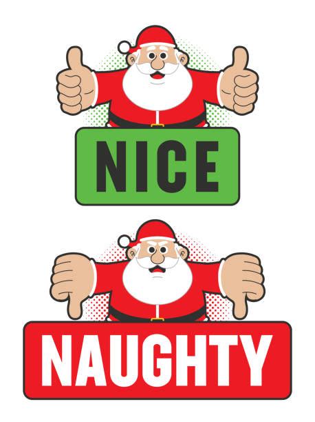 santa naughty  nice list clipart