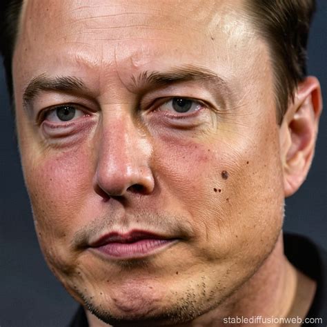 elon musk close  portrait stable diffusion