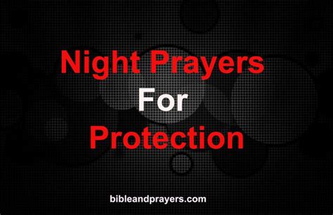 NIGHT PRAYER POINT FOR PROTECTION - bibleandprayers.com