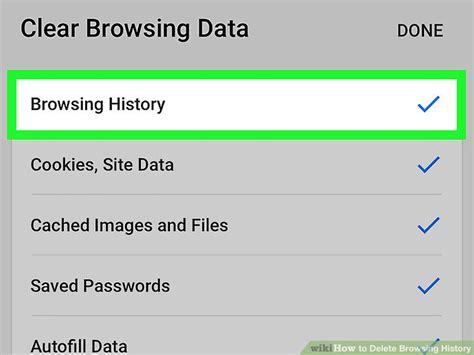 how to delete browsing history on laptop