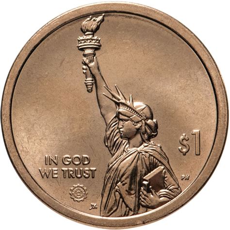 Монета США 1 доллар 2019 "Вакцина против полиомиелита" стоимостью 490 руб.