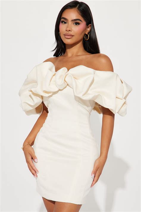 Parisian Nights Mini Dress - Cream | Fashion Nova