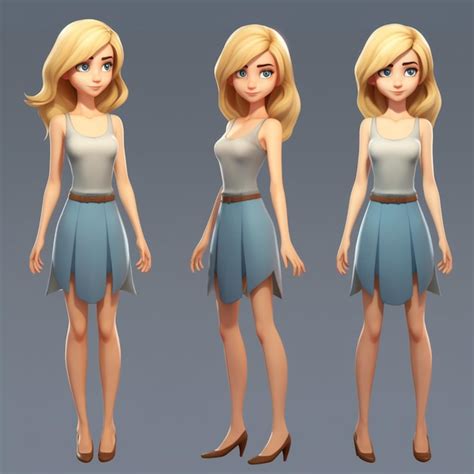 premium ai image character design   character model called