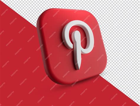 Premium PSD | 3d pinterest icon logo