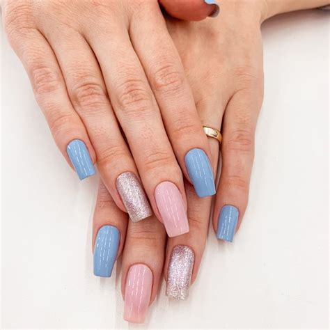 Unhas Rosas E Azul - Unhas Rosa E Azuis UNHAS DE GEL ROSA E AZUL | Dicas Femininas