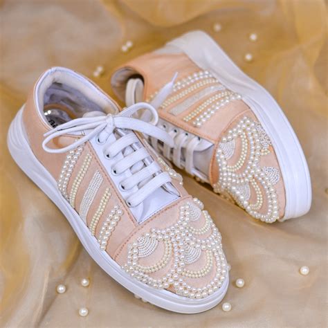 Basra Sneakers | Pearl Wedding Shoes for Trendy Indian Brides