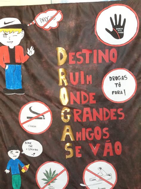 Cartaz Sobre Drogas Para A Escola - NAZAEDU
