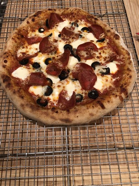 First sourdough crust : r/Pizza