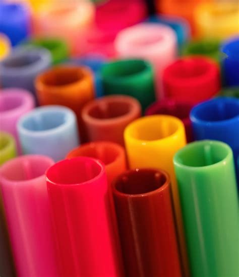 premium photo close   multi colored plastic