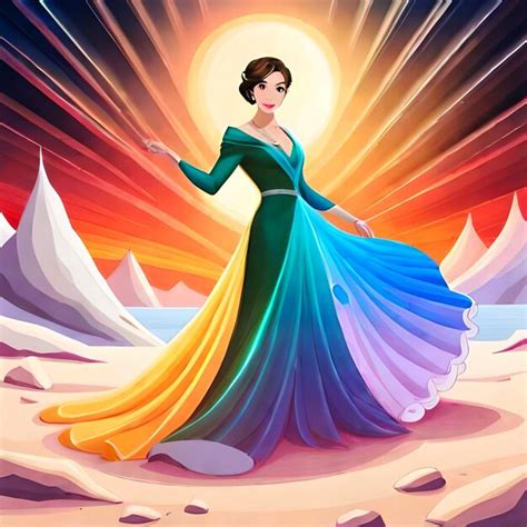 Premium AI Image | Fairy elegance painted in multicolored fantasy