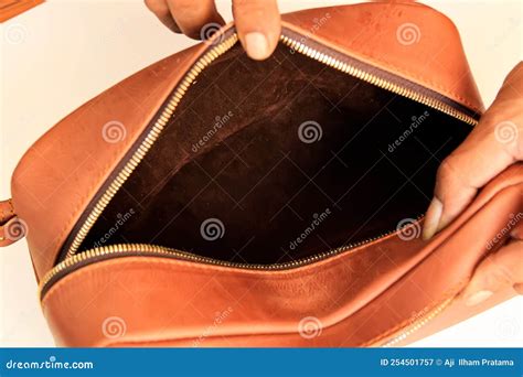 side pouch bag detail   leather stock image image  lady