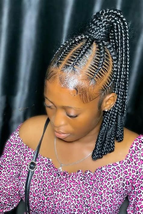 Cornrow Ponytail Hairstyles: 80+ New & Trendy Styles | Cornrow ponytail ...