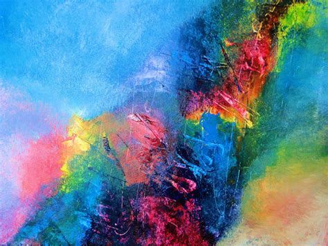 FreieFormen03 - Regenbogenfarben, Acrylmalerei, Bunt, Freieformen03 von