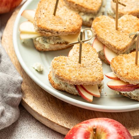 blue cheese walnut apple mini heart sandwiches safeway