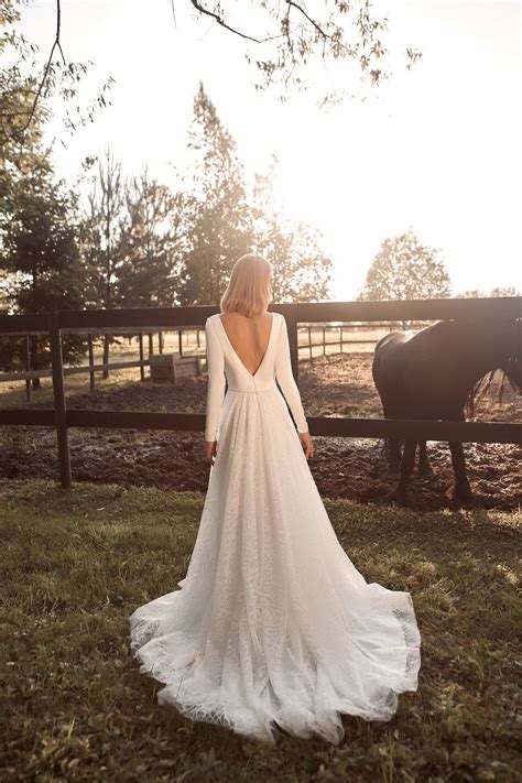 Long Sleeve A-Line Elegant Wedding Dress – HAREM's Brides