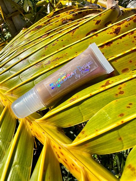 Brown Caramel Flavor Lip Gloss Shiney Glossy Tubes Handmade Formula